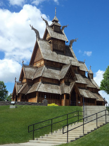 Gol Stave church from downhill